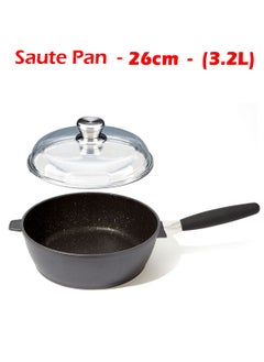 Eurocast Professional Series Non-Stick Saute Pan With Detachable Handle 26Cm 3.2L Capacity