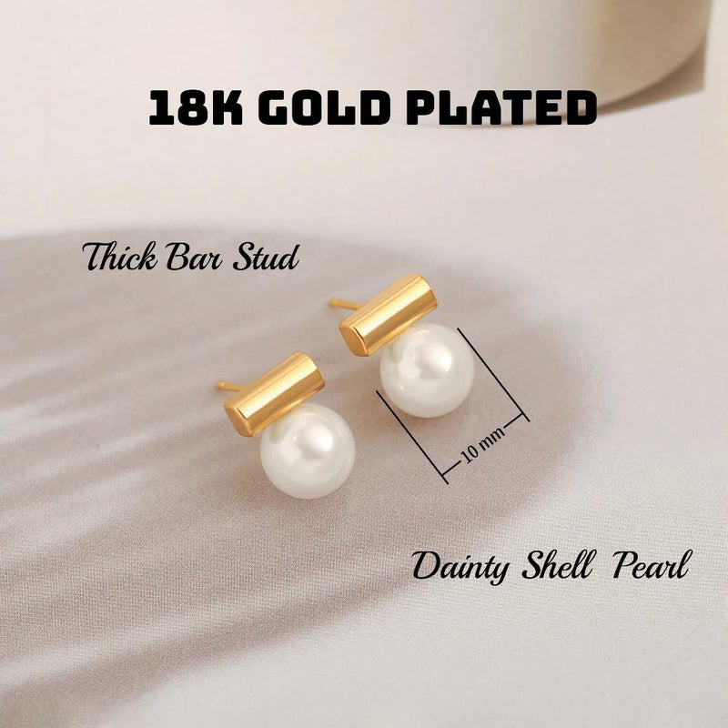 PEARLADA 925 Sterling Silver Hoop Handpicked AAA+ Quality 7.5-8mm White Freshwater Cultured Pearl Dangle Drop Earrings Jewelry for Women - Image 4