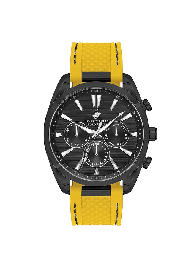 BEVERLY HILLS POLO CLUB Men's Chronograph Round Shape Silicone Wrist Watch BP3337X.654 - 45 mm