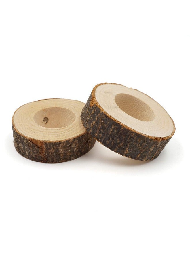 JINMURY Handcrafted Rustic Wooden Napkin Rings Wood Napkin Holder for Dinner Table Decor Jungle Theme Party Supplies Fall Wedding Decorations, Pack of 12 (12, Rustic Wood) - Image 4