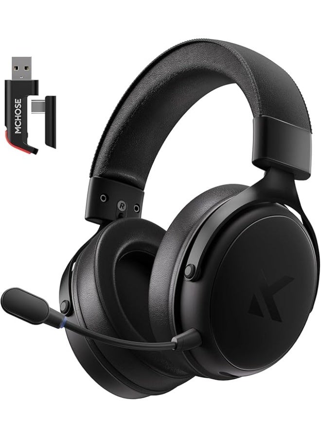 MCHOSE V9 Pro Gaming Headset Bluetooth Headset Wireless Headset Headset with Microphone 7.1 Surround Sound Quad-Mode Wireless Connectivity 250-Hour Battery Life Compatible with PS5 / Mobile Phones / PC - Image 1