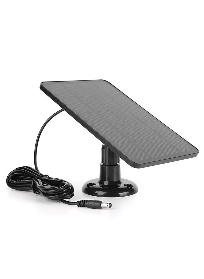 Generic Solar Panel for Security Camera IP6 Waterproof 360 Degrees Adjustable Continuous Power with 10W 5V Charging Solar Panels with DC5521 Port / 9.8 Ft Charging Cable Fit for Doorbell Monitoring Camera  - Image 1