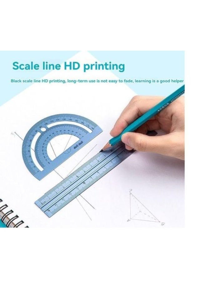 ديلي طقم رسم ديلي، 7 قطع، 15 سم، معدني، أزرق - Image 3