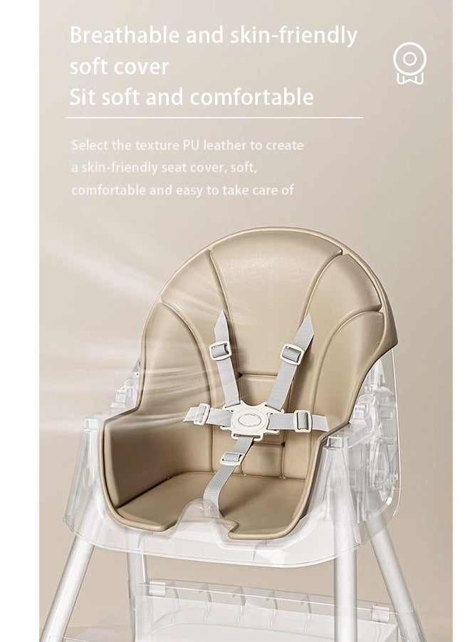 كيديليو كرسي مرتفع قابل للتعديل 4 في 1 مع أربعة إعدادات ليتناسب مع نمو طفلك - بني - Image 5