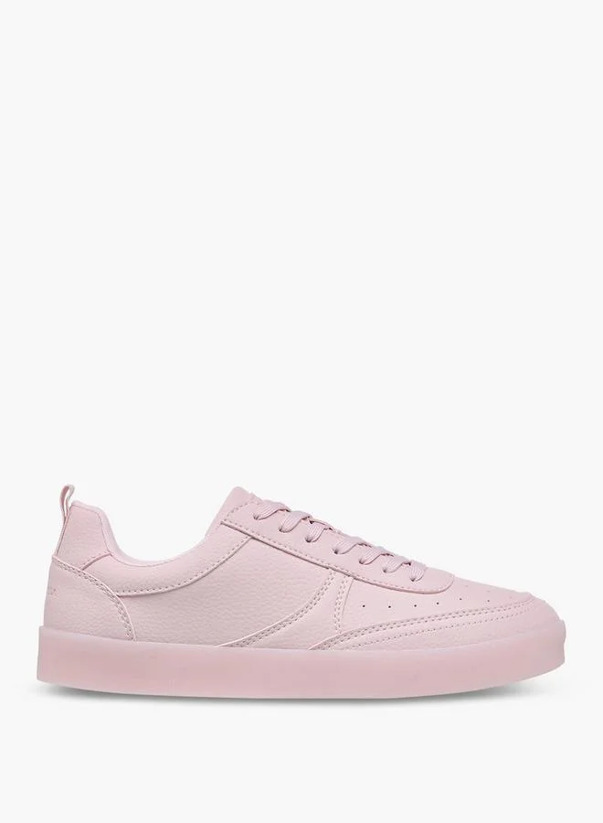 Flora Bella By Shoexpress PINK Flora Bella Women Lace-Up Ankle Sneakers for Women | Best Price UAE