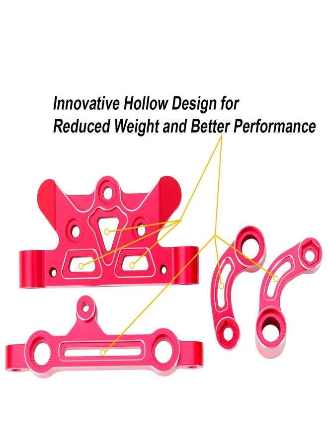 POLANTA Steering Assembly Aluminum Alloy Steering Top Plate&Steering Bellcrank for Arrma 1/5 Kraton 8S Outcast 8S EXB，Replace ARA320474 ARA340153 (Red) - Image 3