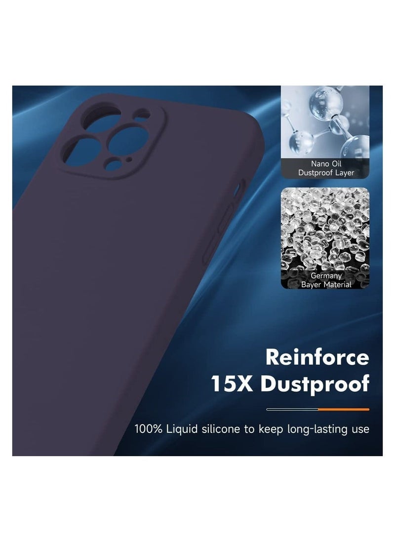 Raxoom Silicone Magnetic Case for iPhone 14 Pro + 2 Pack Tempered Glass Screen Protector Magsafe Case - Image 4