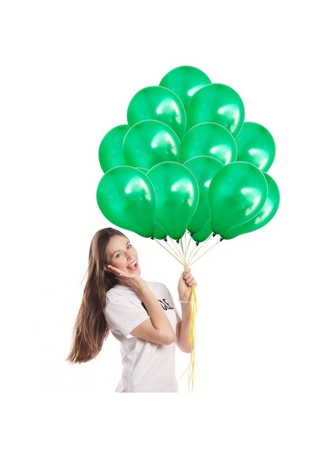 بروبسيكل بالونات معدنية عالية الدقة خضراء من Propsicle باللون الأخضر، بطابع حيوانات السفاري في الغابة، زينة حفلات أعياد ميلاد الأطفال، بالونات حفلات توديع العزوبية - عبوة من 50 بالونة - Image 2