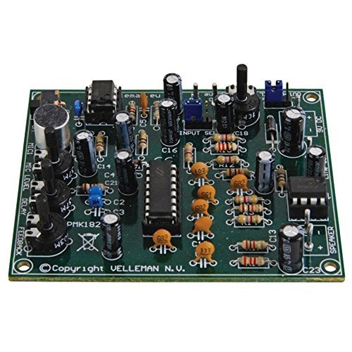 Velleman MK182-VP Digital Echo Chamber Kit, 80-200 ms Delay, 3.35" x 2.76" x 0.78" Size - Image 1