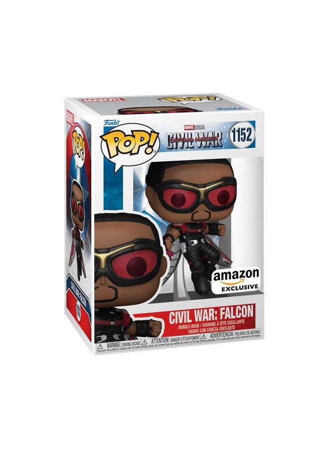 Funko Pop Marvel: Captain America: Civil War Build A Scene - Falcon Figure 10 of 12 - Amazon Exclusive - Collectable Vinyl Figure - Gift Idea - Official Merchandise - Toys for Kids & Adults - Image 1