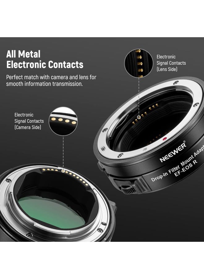 Neewer EF to EOS R Mount Adapter with Drop in CPL Filter, Autofocus Lens Converter Ring Compatible with Canon EF/EF-S Lens to EOS R EOS Ra EOS RP EOS R5 EOS R6 EOS R3 EOS C70 R5C R7 R10 R8 R50 etc  - Image 5