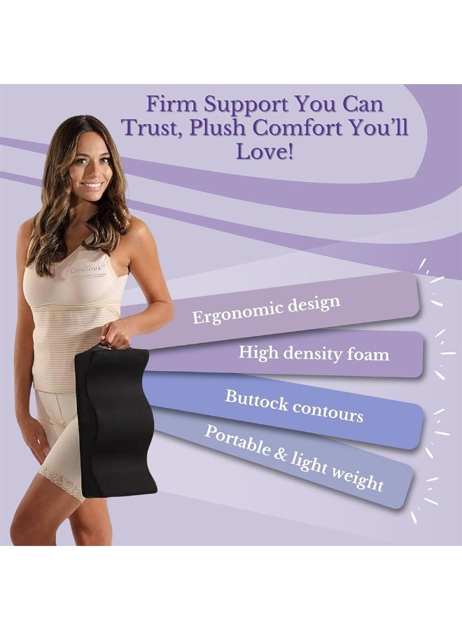 RION BBL Pillow After Surgery for Sitting | Post Butt Surgery Recovery Seat Cushion with Drawstring Bag | High-Density Foam Support for Car, Home and Office – Black - Image 5