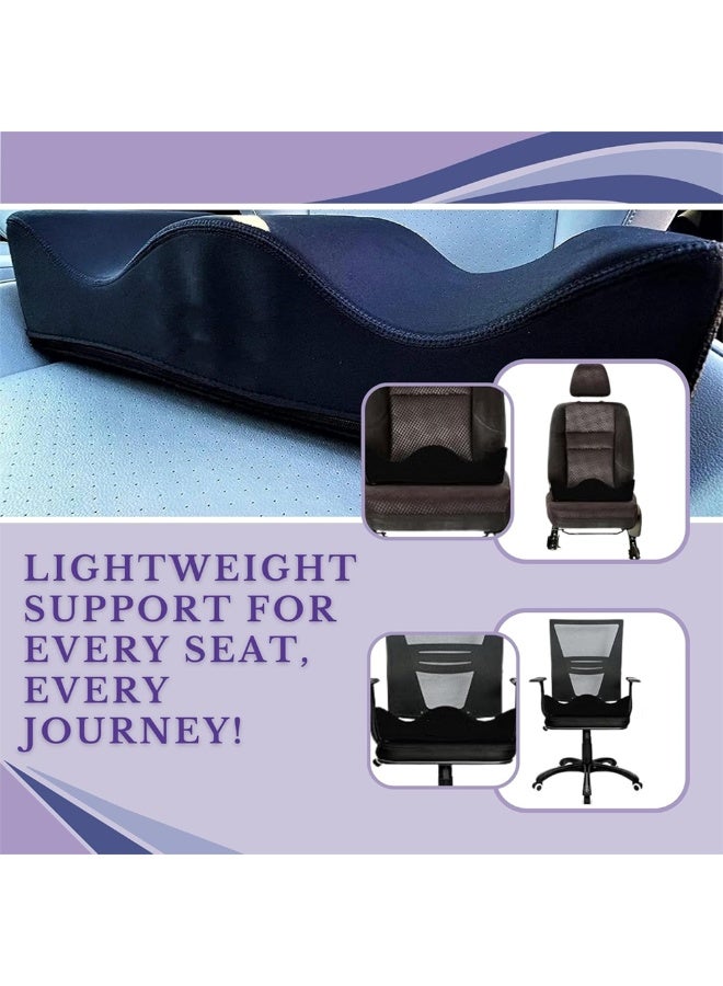 RION BBL Pillow After Surgery for Sitting | Post Butt Surgery Recovery Seat Cushion with Drawstring Bag | High-Density Foam Support for Car, Home and Office – Black - Image 3