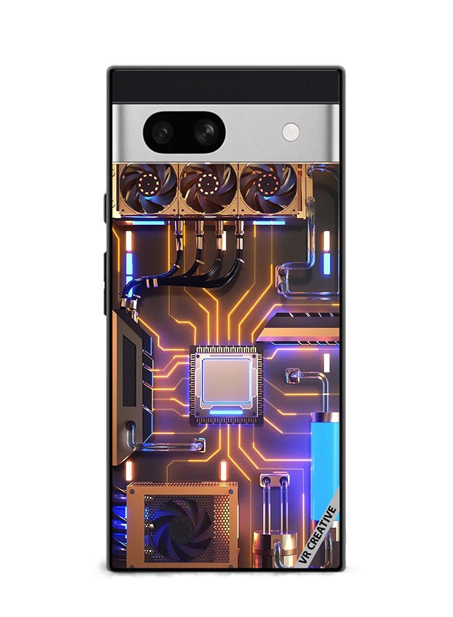 VR CREATIVE Protective Case Cover For Google Pixel 7a Server Design Multicolour - Image 1