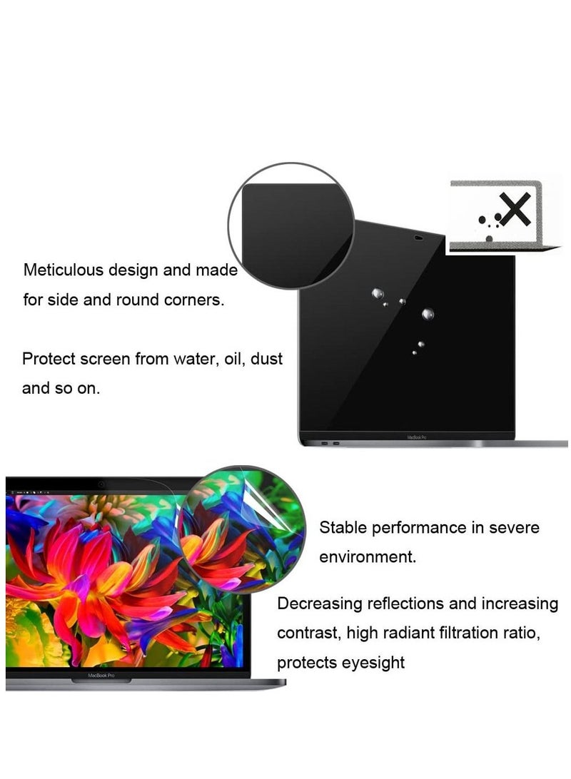 Anti-Glare Screen Protector for 2022-2016 Macbook Pro 13'' 13.3 inch Apple M2/Apple M1 Chip A2338/A2289/A2251/A2159/A1989/A1706/1708 Protective Crystal Shield Film (Transparent)