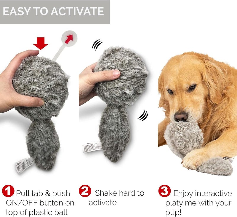 Hyper Pet Doggie Tail - Motion Activated Plush Dog Toy in Grey - Image 4