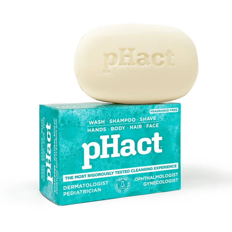 ANDREW LESSMAN pHact Moisture-Rich, Soap-Free Cleansing Bar. Natural Skin pH. Fragrance-Free. All Skin Types - Even Sensitive Skin. Hypoallergenic. Dermatologist Tested. 3 Pack 4.25 oz each - Image 1