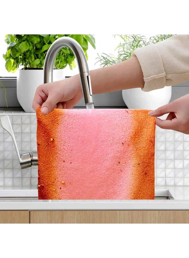 مناديل تنظيف مايكروفايبر بعلبة سحب – 20 قطعة قابلة للغسل وإعادة الاستخدام بدون وبر – امتصاص عالي – لون وردي للمطبخ والزجاج والسيارة والمنزل - Image 2