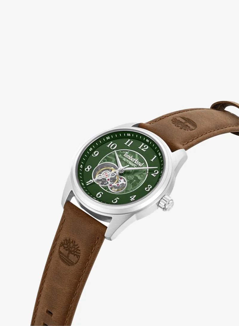 تمبرلاند Northbridge Green Dial Leather Strap Automatic Watch for Men, 43mm