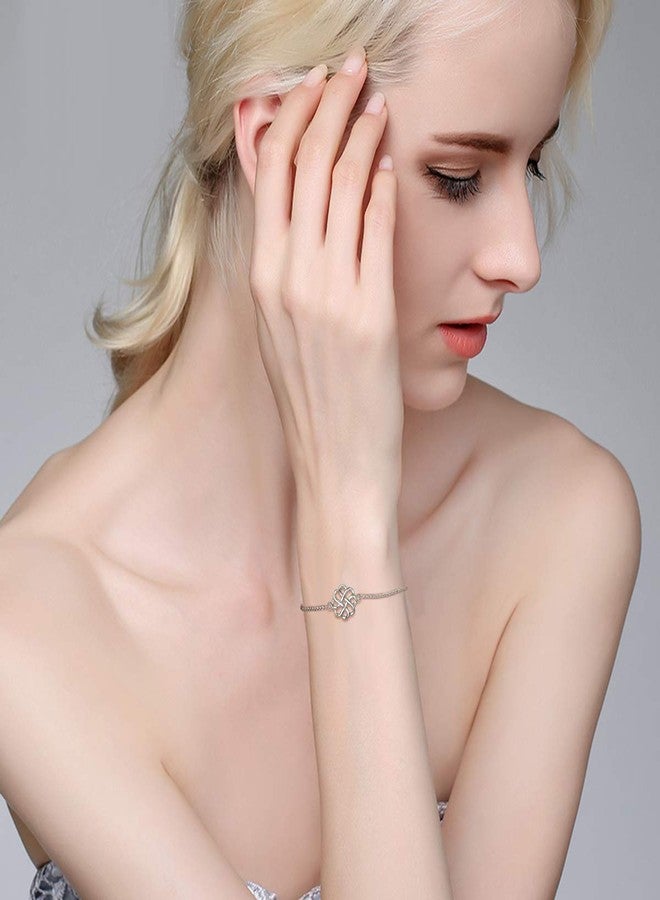 بريلوف سوار بريلوف هدية للأمهات: سوار من الفضة الإسترليني عيار 925 بتصميم عقدة سلتيك أيرلندية عتيقة، هدية مثالية لعيد الأم/عيد الحب/عيد الميلاد/عيد الميلاد المجيد/ذكرى الزواج - Image 2