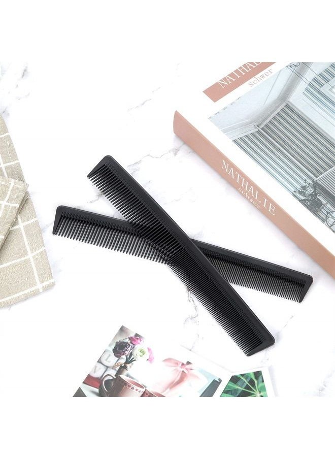 Leinuosen 3 Pack Black Carbon Barber Fiber Cutting Comb,Fine Tooth Hair Comb,Hairdressing Styling Combs,Heat Resistant Combs,Styling Combs for Salon (Style G)  - Image 4