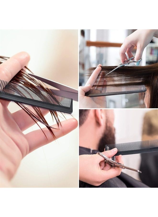 Leinuosen 3 Pack Black Carbon Barber Fiber Cutting Comb,Fine Tooth Hair Comb,Hairdressing Styling Combs,Heat Resistant Combs,Styling Combs for Salon (Style G)  - Image 5