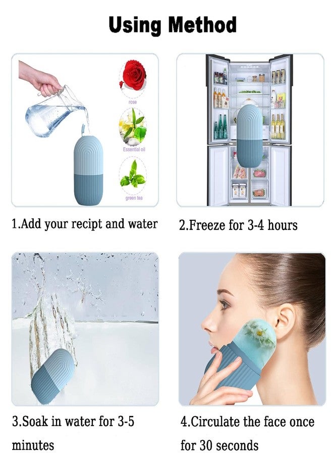 Lifera pack of 2 Ice Roller for Face and Eye (Silicone Ice Facial Roller and Ice Holder, Face Ice Mold.)[Reusable Ice Cube |Multicolor | Pack of 2] - Image 4