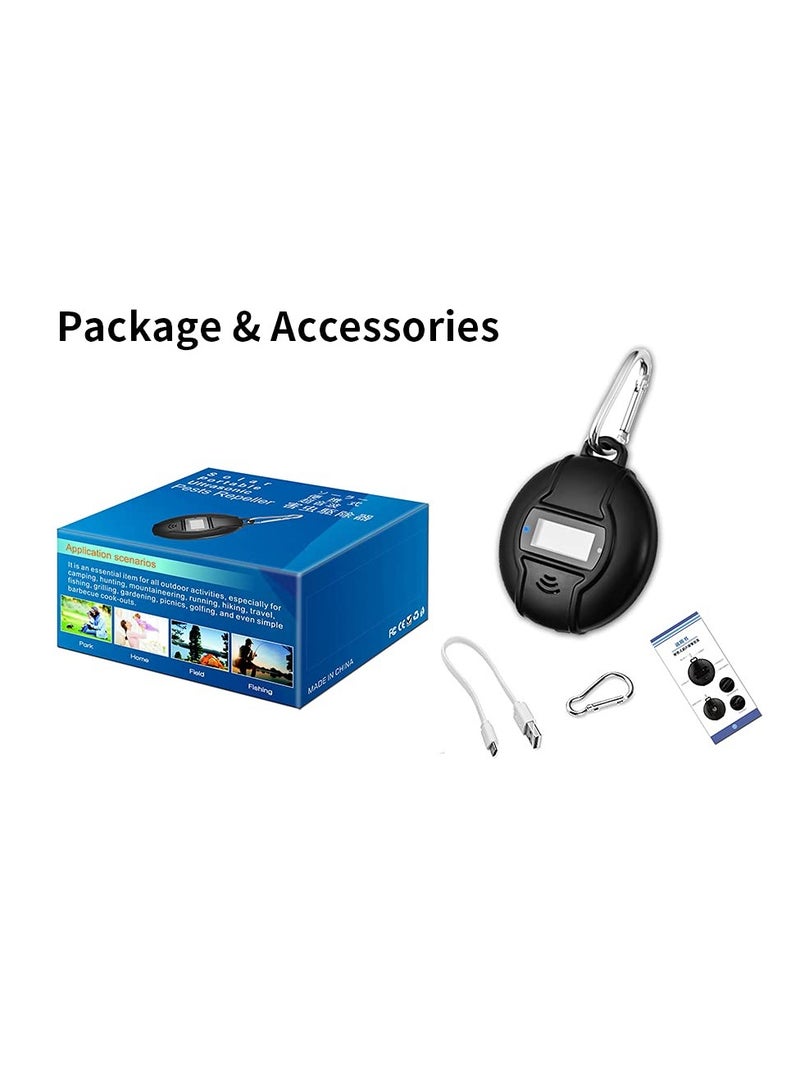 Captaintech Solar-Powered Portable Ultrasonic Pest Repeller & USB Outdoor Mosquito Repellent for Cockroaches, Spiders, Ants, Mice, Bed Bugs, and Fleas – Safe for Pets and Humans. - Image 3