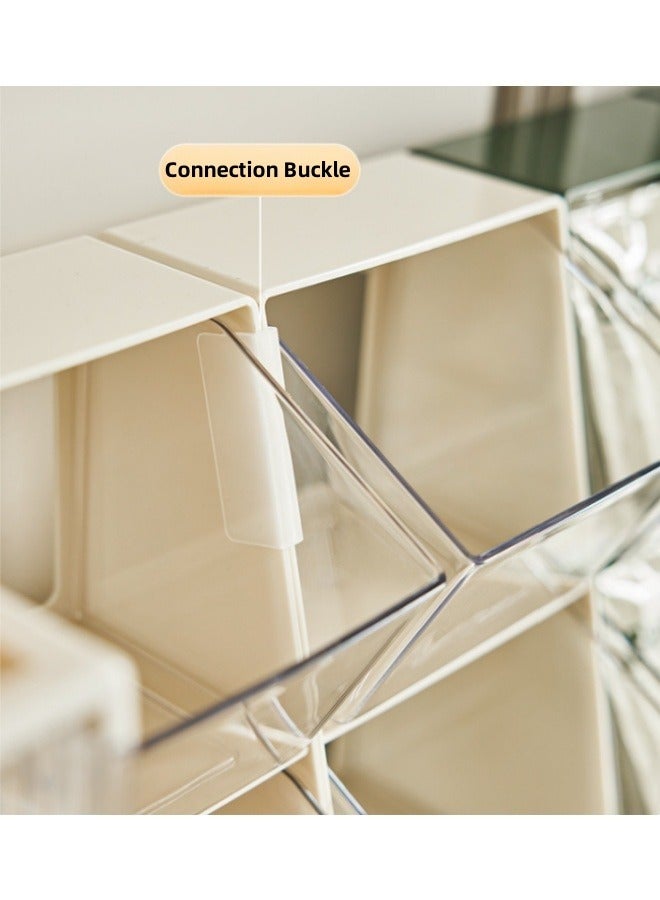 1Pack Coffee Capsule Storage Holder Tea Bag Storage Organizer Tea Storage Box, Acrylic Storage Organizer, Multi-layer Countertop Organizer for K Cups, Tea Bags, Creamer, Sugar Bags, Capsule,White  - Image 3