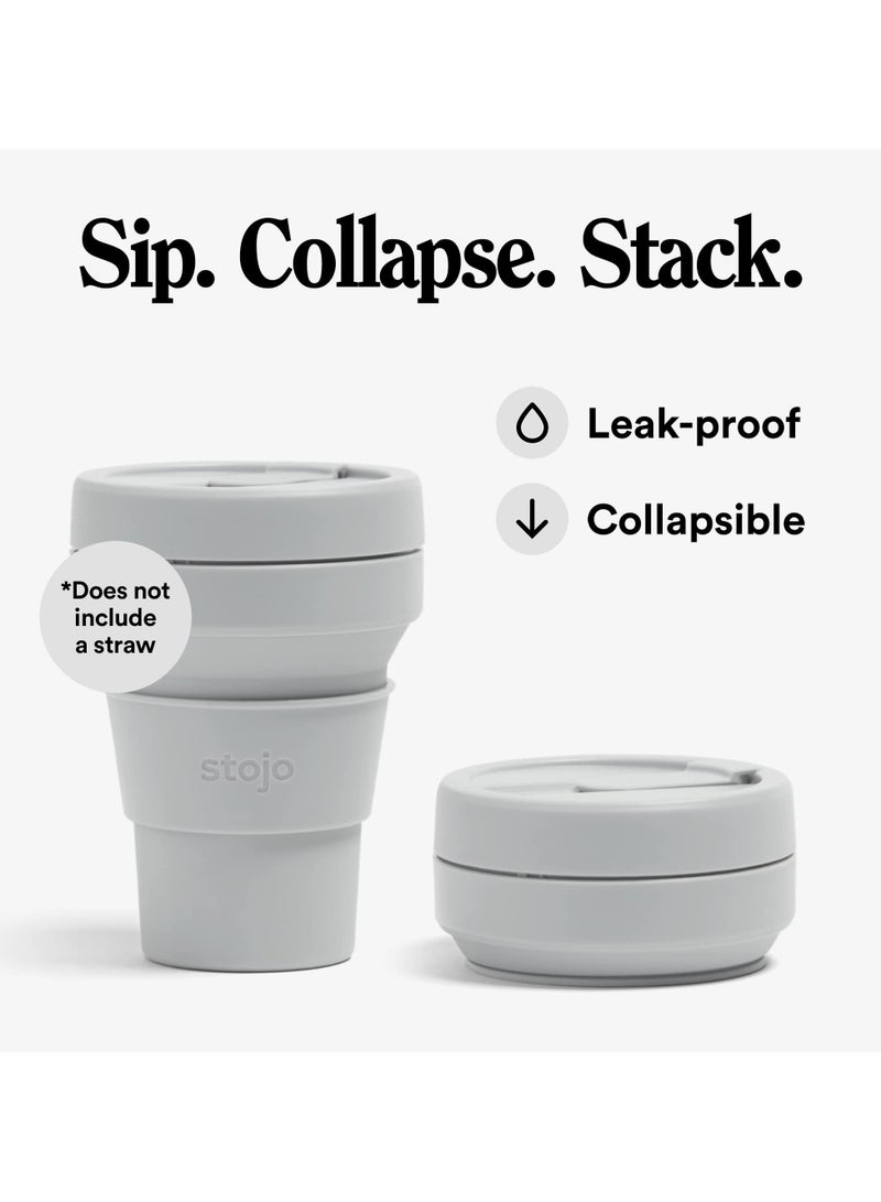 Stojo On The Go Coffee Cup | Pocket Size Collapsible Silicone Travel Cup, 12oz / 355ml | No Straw Included  - Image 3