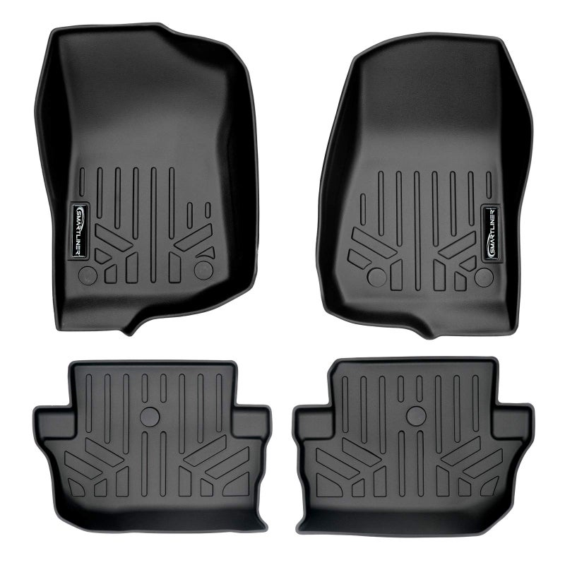 MAXLINER Custom Fit Floor Mats 2 Row Liner Set Compatible with 20182025 Jeep Wrangler