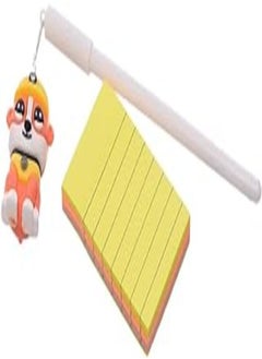 Xingli G - 5 High Quality Sticky Note 76 x 51 mm 100 Sheets With Blue ink Pen 0.38mm With Toy Madel For Messages, Tasks and Notes - Multi Color