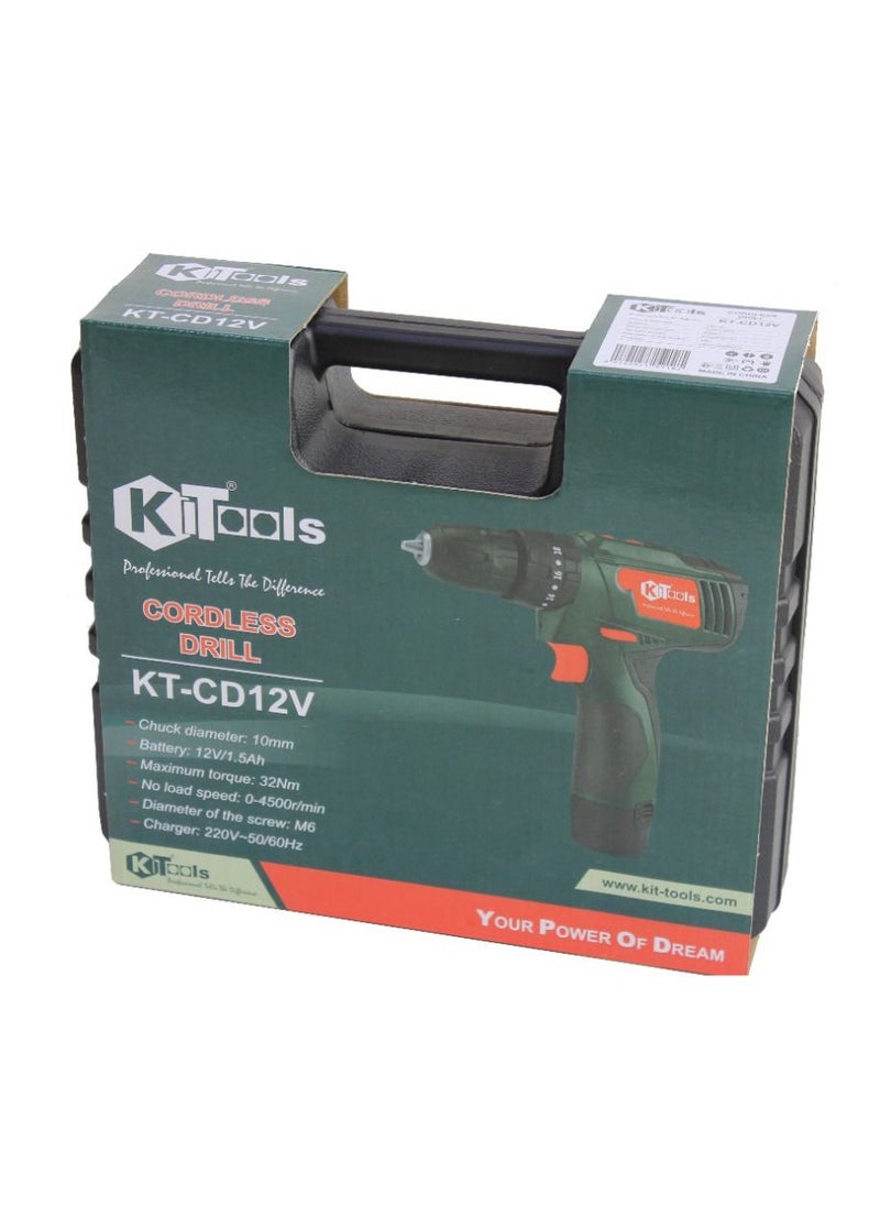 KiTools - KiTools Cordless Drill 12 V Chuck 10 MM - Image 1