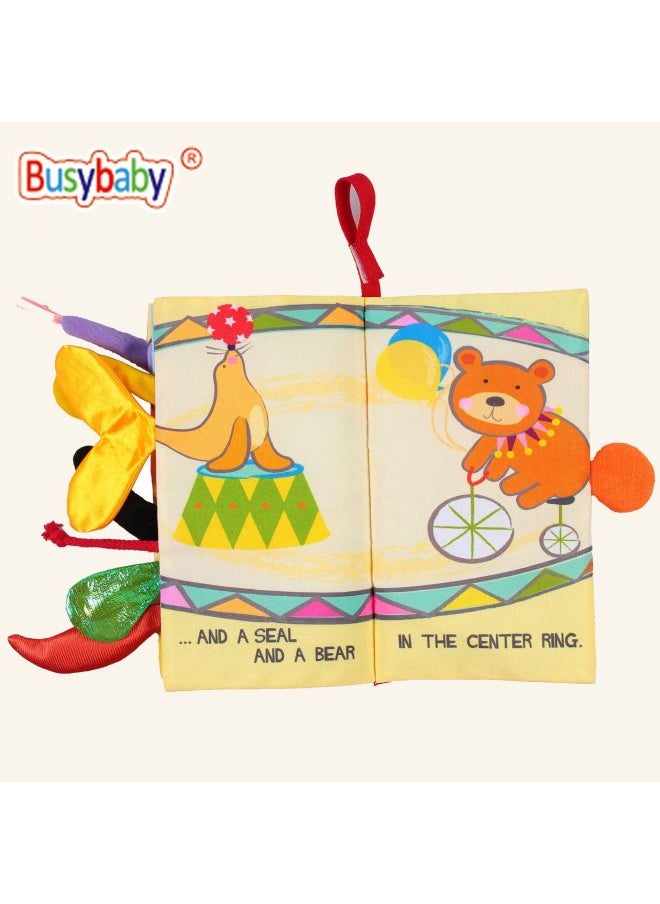 Montessori Cloth Book Infant Early Education Baby Touch Three-dimensional Animal Tail Newborn Educational Toys Export-Color:Circus BMT3185016  - Image 2