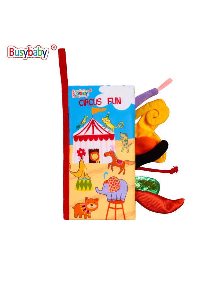 Montessori Cloth Book Infant Early Education Baby Touch Three-dimensional Animal Tail Newborn Educational Toys Export-Color:Circus BMT3185016  - Image 1