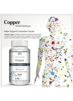 ANC Chelated Copper Gluconate - Support Connective Tissues -1700Mcg - 90 Capsules  - Image 3
