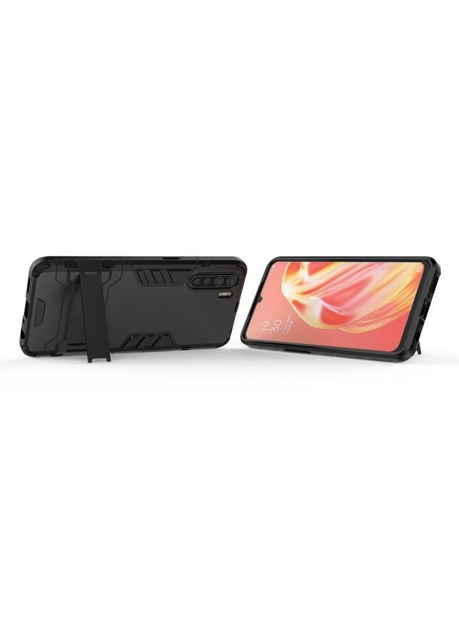 S-TOP Case For OPPO A91 PC + TPU Shockproof Protective Case with Holder - Image 3
