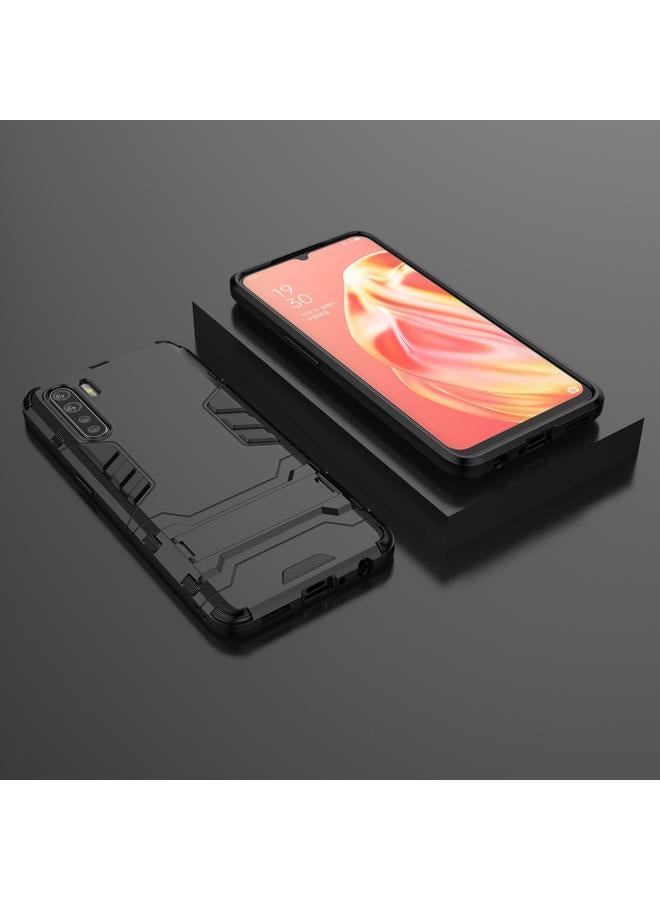 S-TOP Case For OPPO A91 PC + TPU Shockproof Protective Case with Holder - Image 2
