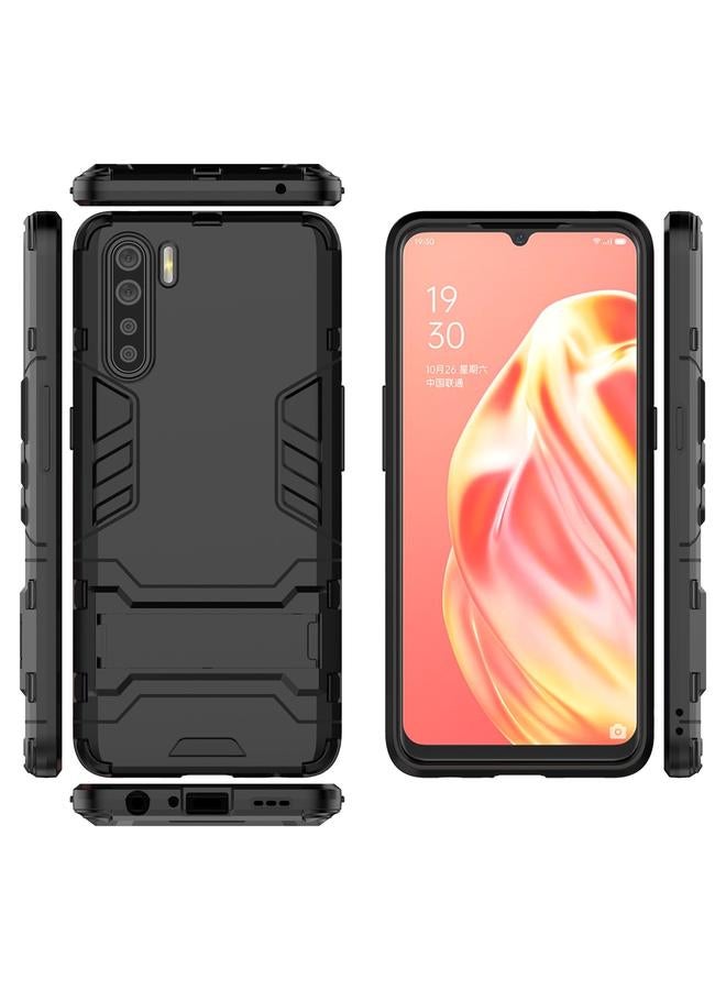 S-TOP Case For OPPO A91 PC + TPU Shockproof Protective Case with Holder - Image 5