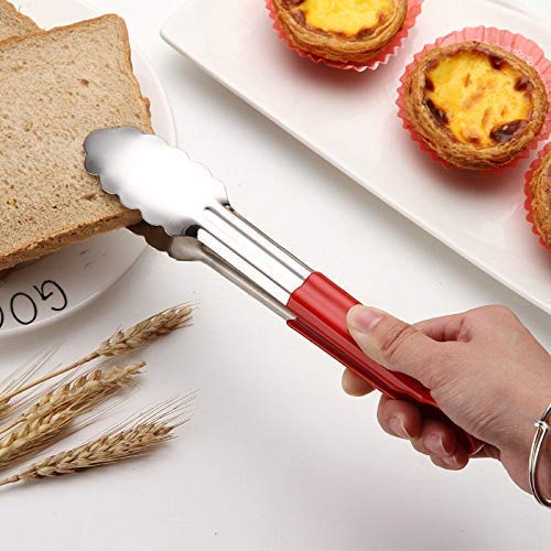 ZEPOLI - Silicon & Stainless Combo Utility Tong for Kitchen Tong | Frying Tong | Cooking Tong | BBQ Tong | Serving Tong (Small) - Image 2