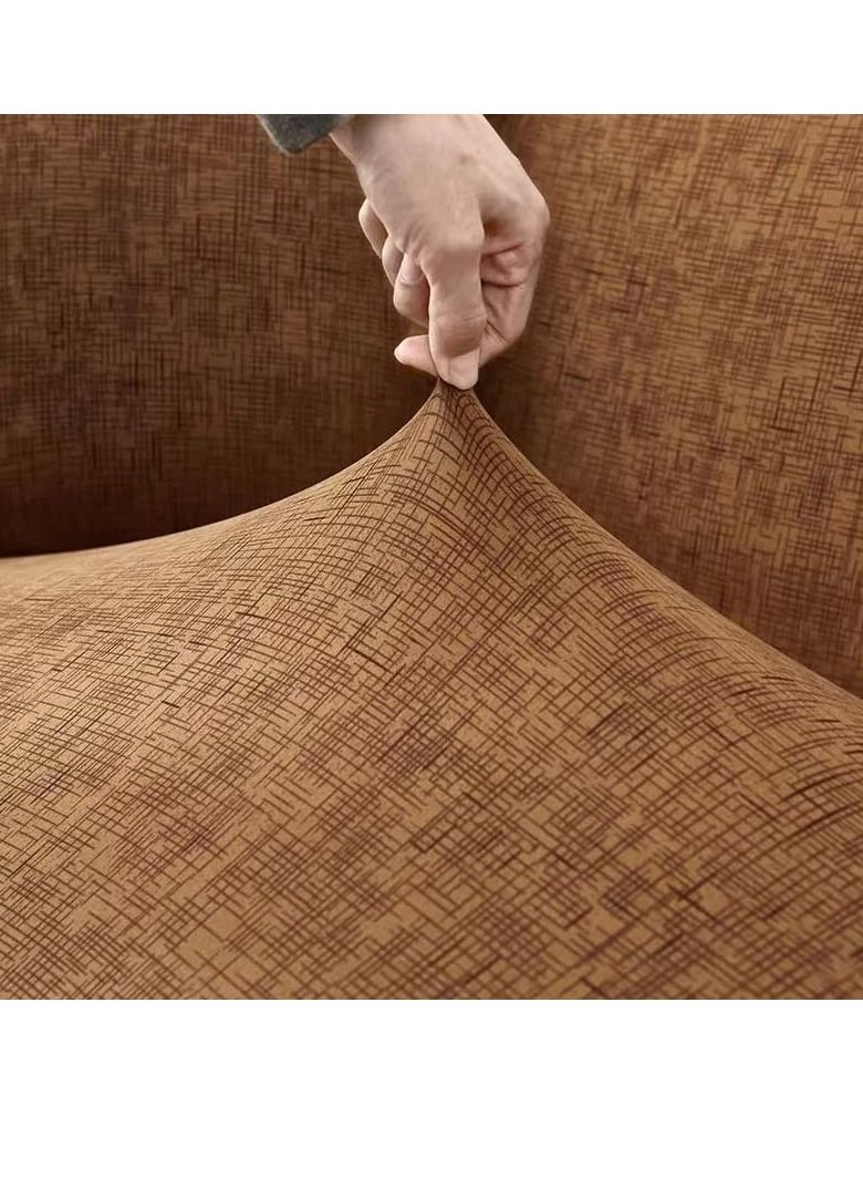 HAPPY MOOD Sofa Slipcover Armchair Couch Cover With Elastic Straps Furniture Protector Washable Anti Skid Stretch Home Decor (1 Seater) Pillows Not Included - Image 4