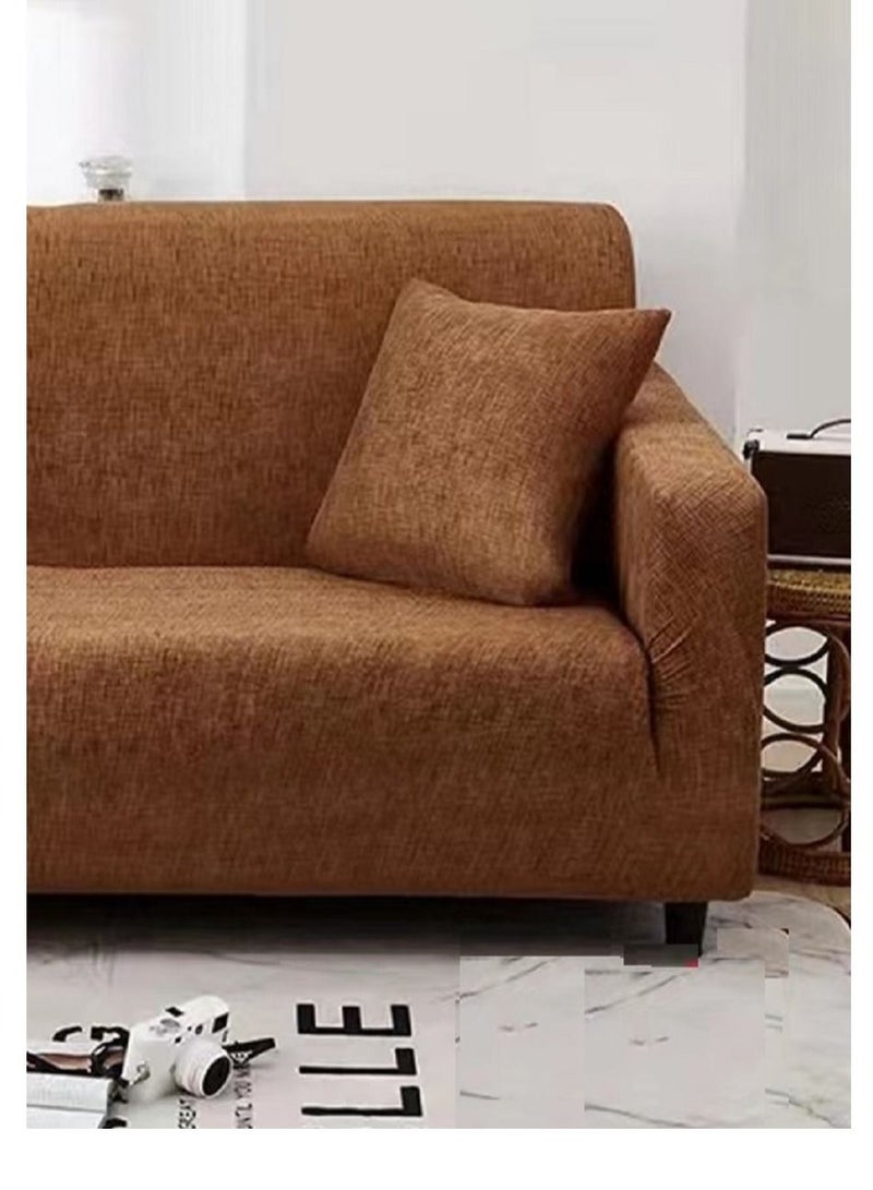 HAPPY MOOD Sofa Slipcover Armchair Couch Cover With Elastic Straps Furniture Protector Washable Anti Skid Stretch Home Decor (1 Seater) Pillows Not Included - Image 1