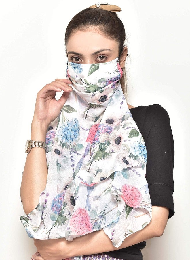Swayam Reusable 3-Layers Outdoor Protective Face Mask Com Scarf For Woman Pack of 1 - Image 1