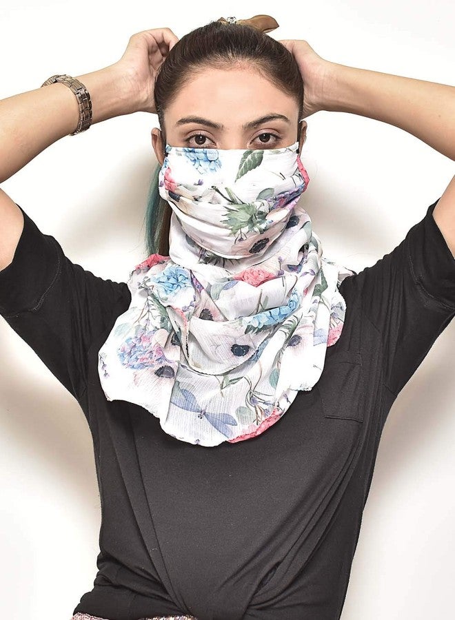 Swayam Reusable 3-Layers Outdoor Protective Face Mask Com Scarf For Woman Pack of 1 - Image 3