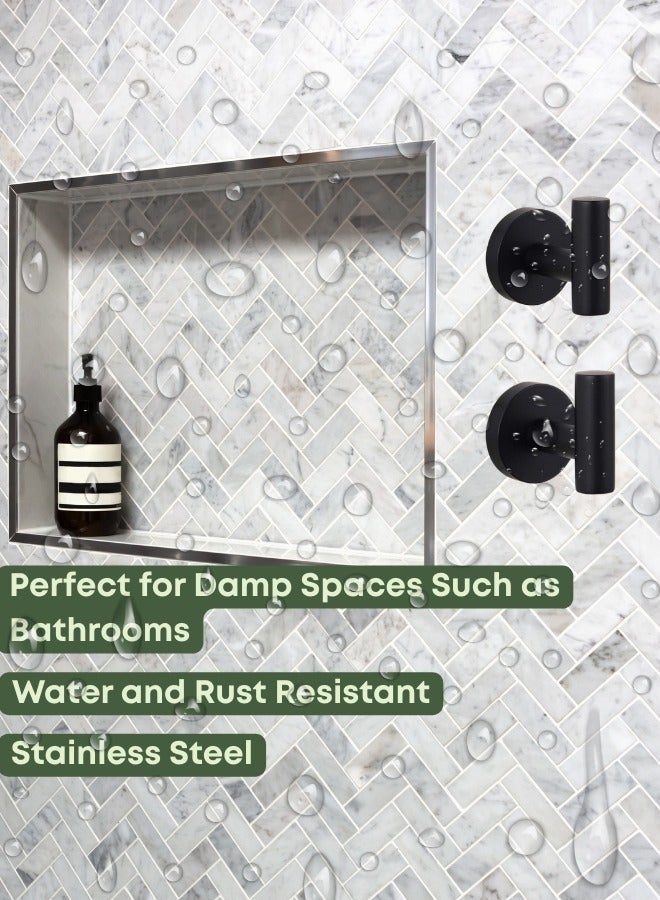 تصميم زينس مسمار أسود في جدار جدار مثبت ثقب خطائق ثقيلة الصلب المقاوم للصدأ خطائق لمطبخ الحمام وكملابس معلقات - Image 4