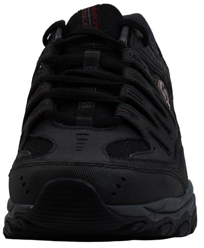 SKECHERS أحذية سكيشرز للرجال بعد الاحتراق M. Fit – جلد علوي، نعل داخلي من رغوة الذاكرة، نعل خارجي مطاطي، أسود، 15 عريض جداً - Image 2