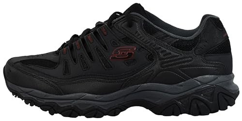 SKECHERS أحذية سكيشرز للرجال بعد الاحتراق M. Fit – جلد علوي، نعل داخلي من رغوة الذاكرة، نعل خارجي مطاطي، أسود، 15 عريض جداً - Image 4
