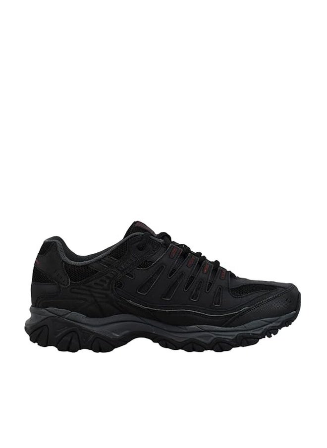 SKECHERS أحذية سكيشرز للرجال بعد الاحتراق M. Fit – جلد علوي، نعل داخلي من رغوة الذاكرة، نعل خارجي مطاطي، أسود، 15 عريض جداً - Image 1