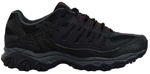 SKECHERS أحذية سكيشرز للرجال بعد الاحتراق M. Fit – جلد علوي، نعل داخلي من رغوة الذاكرة، نعل خارجي مطاطي، أسود، 15 عريض جداً - Image 5
