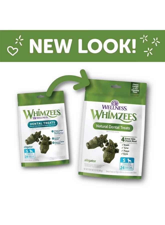 ويمزيس من شركة Wellness Alligator، علكات أسنان طبيعية للكلاب، مكافآت تدوم طويلاً، خالية من الحبوب، منعشة للفم، سلالات صغيرة، 24 قطعة - Image 3